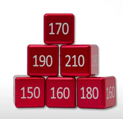 Pokemon Higher Count Numeric Damage Counter Set - Fire Red (6pcs)